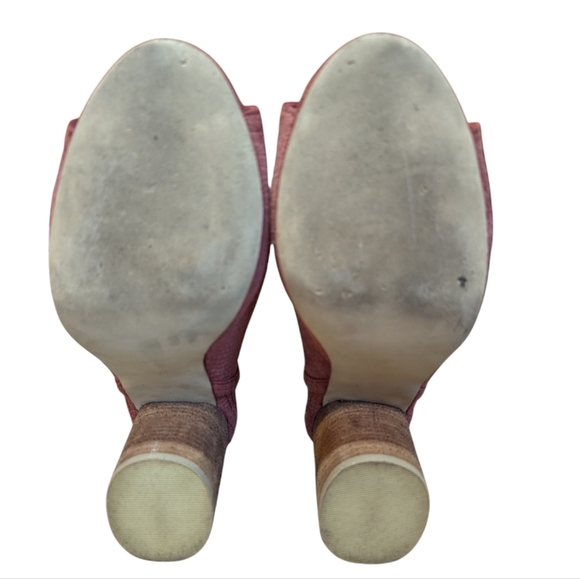 Jeffrey Campbell Oath Suede Pink Booties Peep Toe Snakeskin Embossed sz 8.5 - Picture 8 of 8